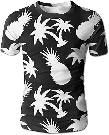 Silhouette Coconut Palm Trees And Pineapples Fashion Novelty Men's Humor Graphic T-Shirt