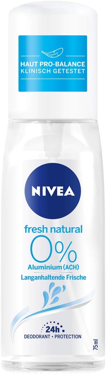 NIVEA Deodorant Atomiser for Women Aluminium-, Deodorant Protection, 75 ml, Fresh Natural, 75 ml (Pack of 1)
