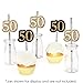 Adult 50th Birthday - Gold - Paper Straw Decor - Birthday Party Striped Decorative Straws - Set of 24