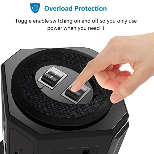 image for Power Strip, Lidlife Surge Protector Power Socket 8-Outlet with 4 Smar