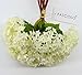 12 pcs Lovely Mini Hydrangea Artificial Fake Plastic Mini Fresh Silk Flower Arrangement Home Decorative Flowers(White)