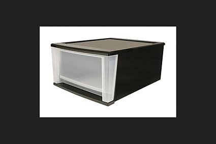 Amazon Com Iris Stacking Drawer 17 Qt Black Office Products