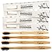 MAXCARE.MC - Bamboo Toothbrushes Charcoal Activated Organic Wooden- Set of 4 – Natural, Eco-Friendly, Biodegradable, Gentle on Teeth & Gums, Safe Teeth Whitening, BPA Free, Medium Soft Bristles