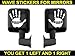 Jeep wave hand sticker vinyl decals Jeep wrangler cj jk wj all 2 pair (5 x 4.74, white)