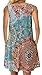 Semir Womens Bohemian Dresses Summer Damask Tunic Top Casual Floral Print Midi Dress with Pocket