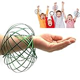 JRD&BS WINL Toys for 4-8 Year Old Boys,Flow Ring Kinetic 3D Spring Toy Sculpture Ring Game Toy for Teens Toys for 3-12 Years Old Boys (Green)