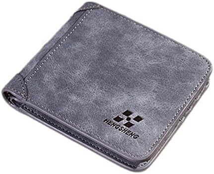 Vintage Mens Wallets,RFID Blocking Leather,Credit Card Holder Wallet (blue)