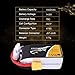 Tattu LiPo Battery Pack 1550mAh 75C 4S 14.8V with XT60 Plug for RC Boat Heli Airplane UAV Drone FPV