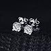 JewelryPalace Women's Cubic Zirconia 925 Sterling Silver Stud Earrings pandant necklace (3A CZ earring)