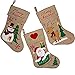Gift Boutique Burlap Stocking Includes Christmas Tree, Snowman & Santa; 18, 3 Pack