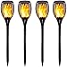 Jaer Solar Torches Light,Path Torches Dancing Flame Lighting 96 LED Dusk to Dawn Flickering Outdoor Waterproof garden decorations (4 PACK)