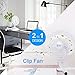 Simple Deluxe 6 Inch Clip on Desk Removable Pedestal and Adjustable Tilt Personal Table Fan for Home Office, 2 Pack, White, 2-Pack, HIFANXCLIP6X2