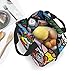 BIAN-61 Romero-Britto Gambar Grafiti Nama Bayu Insulated Lunch Tote Bag Handbag Lunchbox Gourmet Tote Food Container Aluminum Foil for Outdoor Picnic