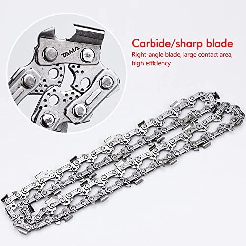 HongBoom 3 Stück Sägeketten Kettensägenketten 3/8 "Kettensägen Ketten Kette 52 Links Kettensägenkette zum Beschneiden von Holzästen – Bild 4