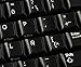 4Keyboard Spanish (Latin American) Non-Transparent Keyboard Sticker for Laptop, Desktop with White Lettering and Black Background