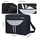 MIER Insulated lunch Box Bag Adult Men and Women Soft Cooler Bag with Shoulder Strap, Leakproof Liner, 16can(Black)