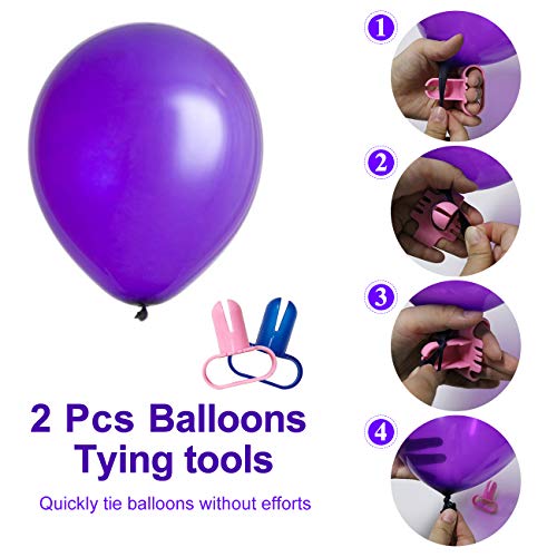 2 Set Balloon Column Kit Base Stand and Pole 6 feet Height + 30Pcs Balloon Rings, Balloon Tower Decoration for Birthday Party Wedding Party Event Decorations - Thumbnail 5