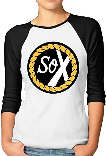 Womens SoX - Chance The Rapper 3/4 Sleeve Raglan Shirts Design Plain Raglan Tops