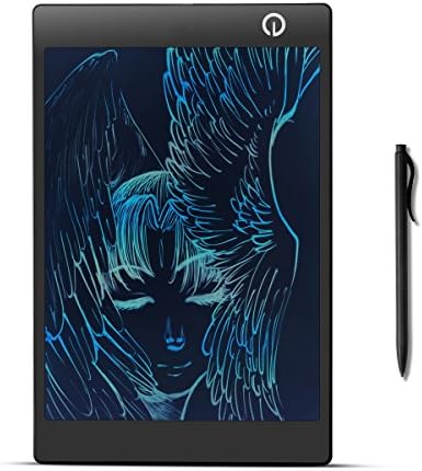 Eschone 9.7 Inch Colorful Drawing Board, Kids LCD Rainbow Writing Style Tablet, Electronic Little Compact Tablet with Pen/Stylus (black)
