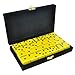 Marion Domino Double 6 Yellow Jumbo Tournament Professional Size with Spinners in Elegant Black Velvet Case.