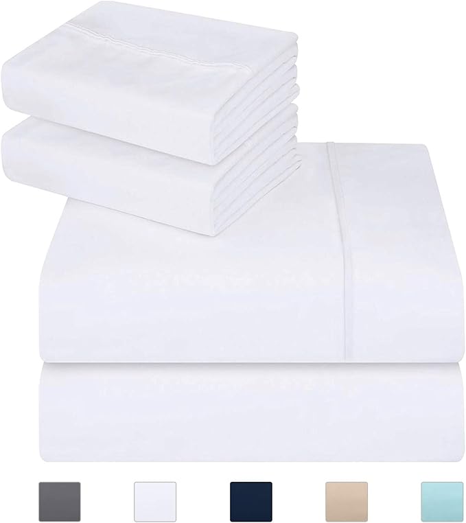 Utopia Bedding 4 Piece Bed Sheet Set Easy Care Soft Brushed