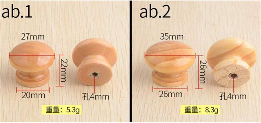 AKDSteel 1 Uds manija de Madera Redonda para gabinete de Setas