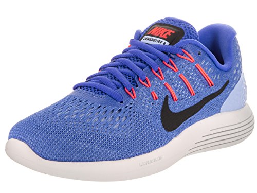 Nike Women's Lunarglide 8 Medium Blue/Black Aluminum Running Shoe 6 Women US