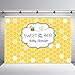 COMOPHOTO Sweet As Can Bee Baby Shower Backdrop for Photography 7x5ft Honeycomb Christening Baptism Bumble Bee-Day Photo Background Party Decorations Backdrop