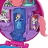 Polly-Pocket-Big-Pocket-World-Flamingo-Floatie-Compact-Amazon-Exclusive Polly Pocket Pocket World Flamingo Floatie Compact with Water Area, Hot Tub, Waterfall, Micro Polly and Shani Dolls…