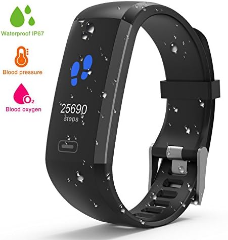 IP68 Waterproof Fitness Activity Tracker,Heart Rate Monitor Smart Watch With Step Counter Sleep Monitor, Blood Pressure Oxygen Monitor Bracelet Pedometer Watch for Men Women- Standby 70 days