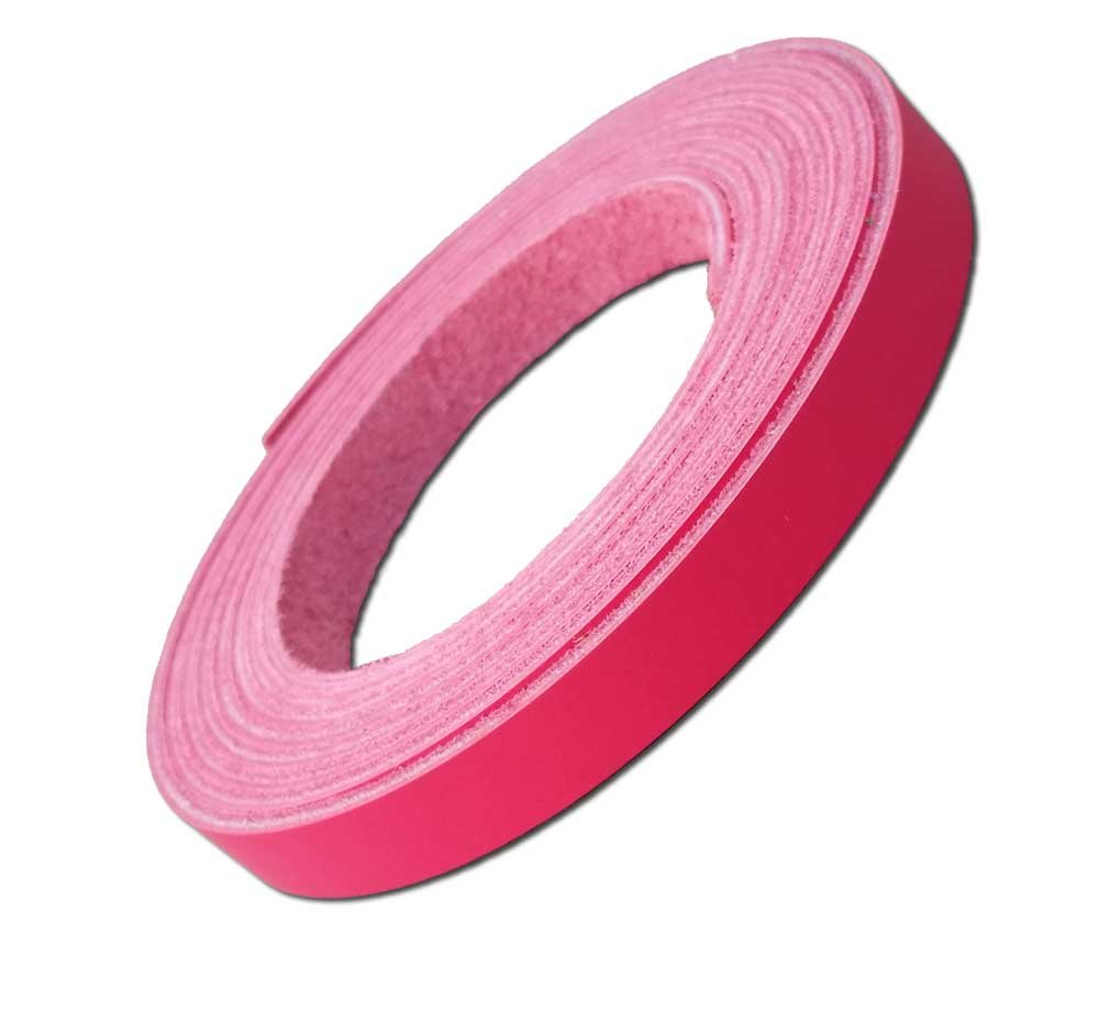 Hot Pink Leather Straps 3/8" up to 96" long 67 oz (2.4