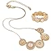 D EXCEED Womens Vintage Flower Bangle Bracelet Fashion Floral Stretch Bracelets for Ladies