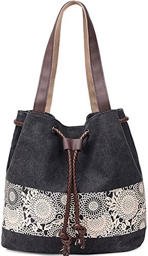 Canvas Tote Bag Casual Handbag Retro Printing Shoulder Bag For Women Girls Ladies Beach School Travel Bag Roomy Purse