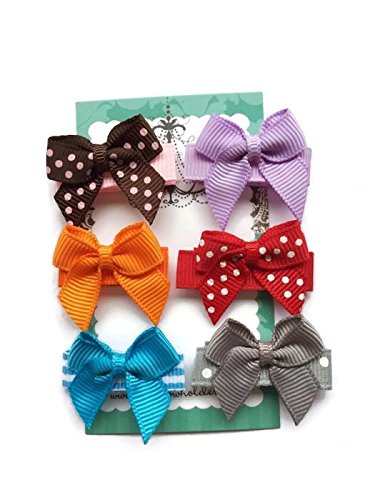 Amazon Com Small Mini Hair Bows For Baby Girls Made With Velcro