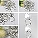 BronaGrand 100Pcs 14mm Clear Crystal Octagon Beads with 100Pcs Stainless Curtain Rings Jump Rings Key Rings for Chandelier Prisms Curtain Parts Jewelry Making