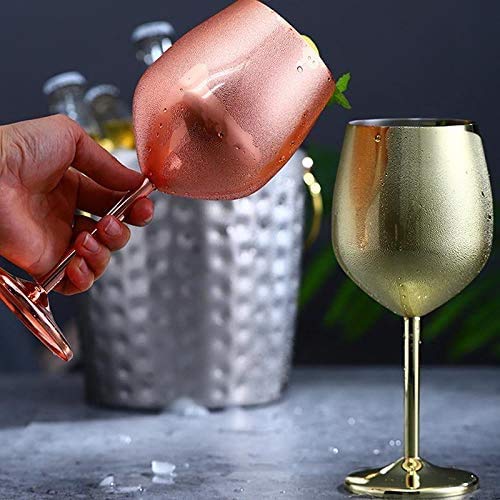 Belind Edelstahl Rotweinglas Metall Champagnerglas unzerbrechlich Cocktailglas Weißweinkelch Party Bar Zubehör Saft… – Bild 4
