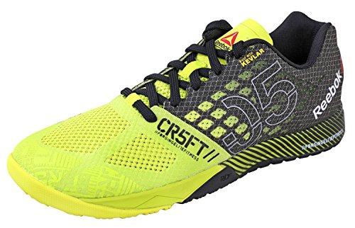 Reebok Men's Crossfit Nano 5.0 Training Shoe, Semi Solar Yellow/Black/Flat Grey, 7.5 M US