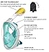 Trax To Tracks TTT11 Full Face Snorkel-Dive Mask Provides Anti Fog Snorkeling-This Recreation Dry Snorkel Set Comes with Snorkel Bag-Green- LXL- for Adults Men Women