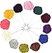 WeiShang Men's Lapel Pin Flower Handmade Boutonniere for Suit (Pack of 12) (Style 7)