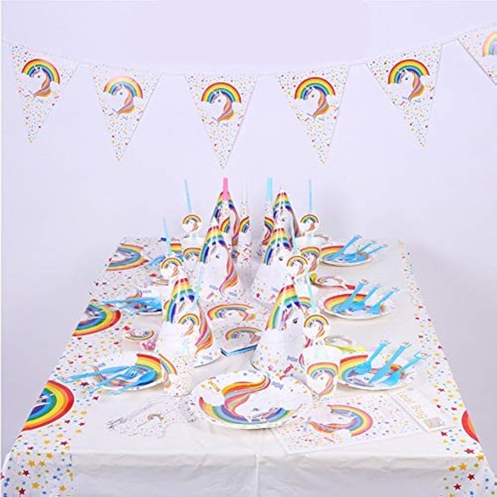 Unicorn Party Packs Supplies Set, Girls Decorations Kit For Kids
