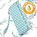 Cash Envelope Wallet for Women-Tyvek Material- Blue/White Herringbone Pattern-Detachable Wrist Strap