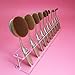 Yoyorule 10 PCS Brush Storange Place Organizer Clear Acrylic 10 Lattices Cosmetic Shelf