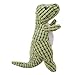 Iumer Plush Dinosaur Shape Pet Dog Chew Toy Squeaky Plush Velvet Sound Toys Cute Tooth Cleaning Toy Green