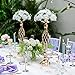 2 Pcs Versatile Metal Flower Arrangement & Candle Holder Stand Set for Wedding Party Dinner Centerpiece Event Restaurant Hotel Decoration (Gold, 2 x M)