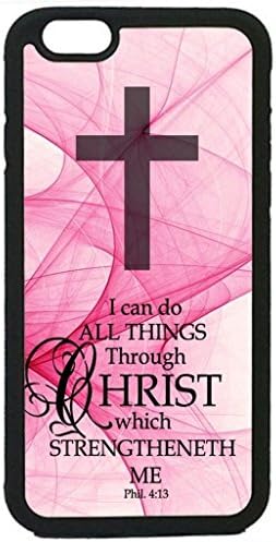 Hard Plastic Case - New Cross Christian Faith Vesre Pattern Black Case Cover for NEW iPhone 8 PLUS - 5.5" by Cell World LLC- (Tm) Ships from USA
