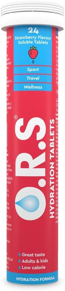 O.R.S Hydration Tablets - Strawberry, Pack of 1, 24 count (Pack of 1)