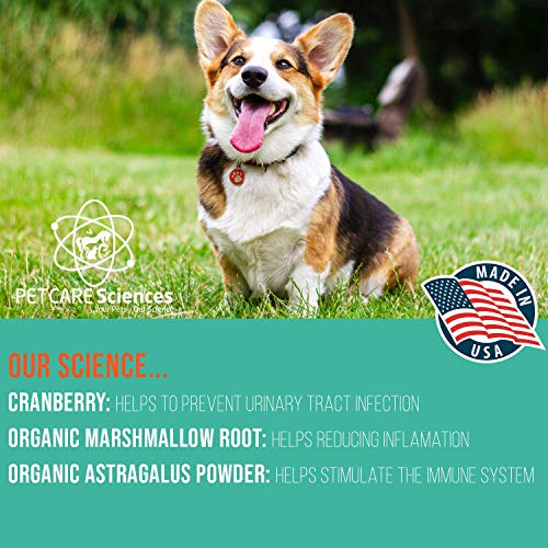 PET CARE Sciences Bladder Strength Approx 55 Chews - Natural Dog UTI Treatment - Kidney Support for Dogs - Dog Cranberry Supplement - Senior Dog Incontinence Supplements - Made in The USA