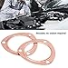 Acouto 2 PCS 3 Inch Copper Header Exhaust Collector Gaskets, Exhaust Gaskets, Durable, Reusable for SBC BBC 302 350 454 383