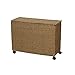 Household Essentials ML-6445 Seagrass Wicker Triple Laundry Sorter on Wheels with Removable Bags | Brown