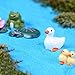 Buytra 7-Set/21 Pieces Miniature Fairy Garden Animals World Ornament Dollhouse Plant Pot Figurine DIY Decor Home Decoration